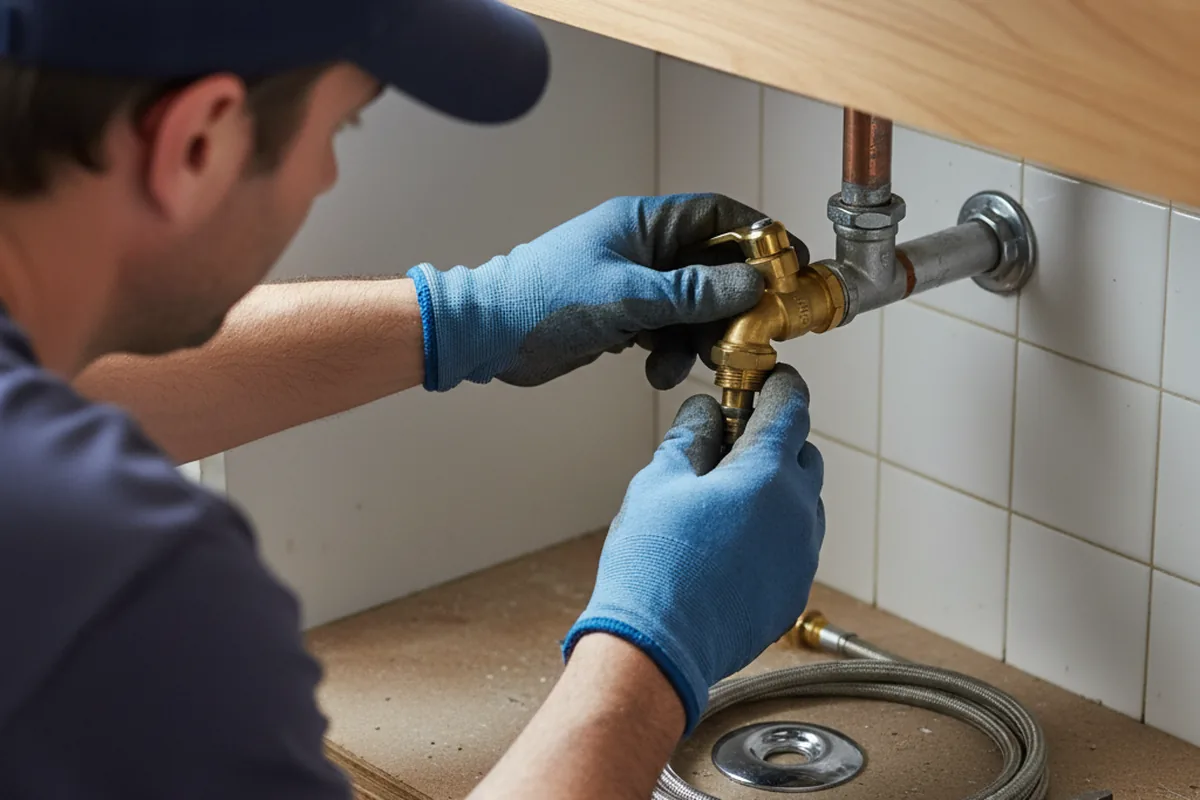 Shutoff valve and fitting work during Emergency Plumbing in Knox